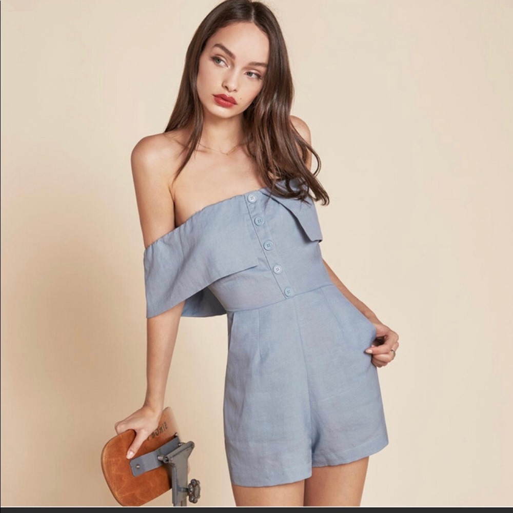 Reformation Baby Blue “Frankie” Romper